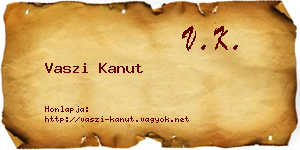 Vaszi Kanut névjegykártya